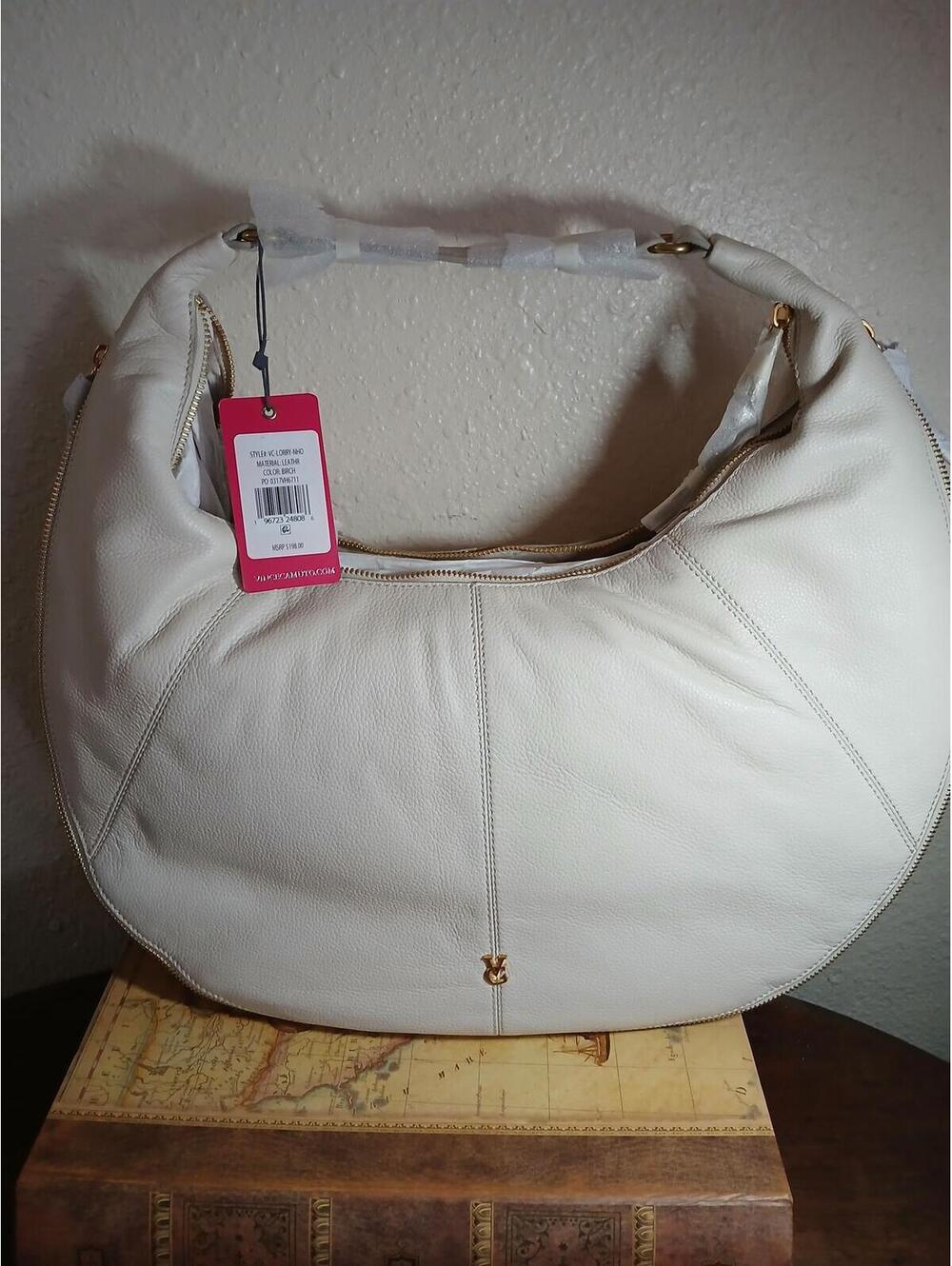 Vince Camuto Birch Leather Hobo Bag